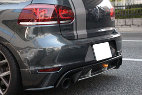 ゴルフ6用GTI-リアディフューザー