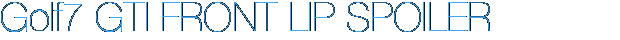 Golf7 フロントリップスポイラー
