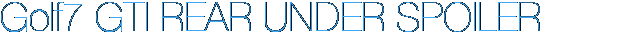 Golf7 リアアンダースポイラー